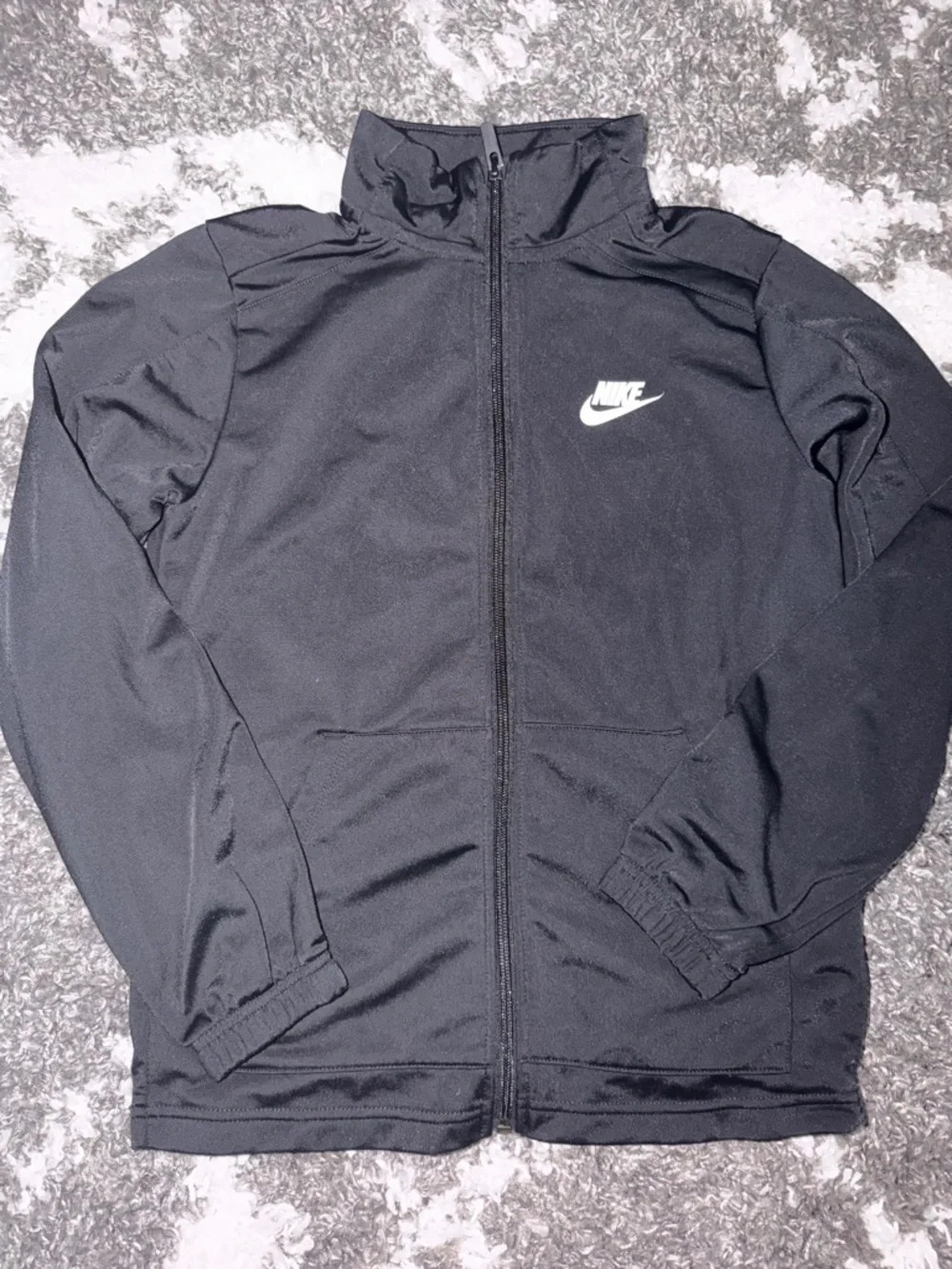 EUC Nike Boy’s Black & White Logo Track Jacket and Pants Set - M - Picture 2 of 8